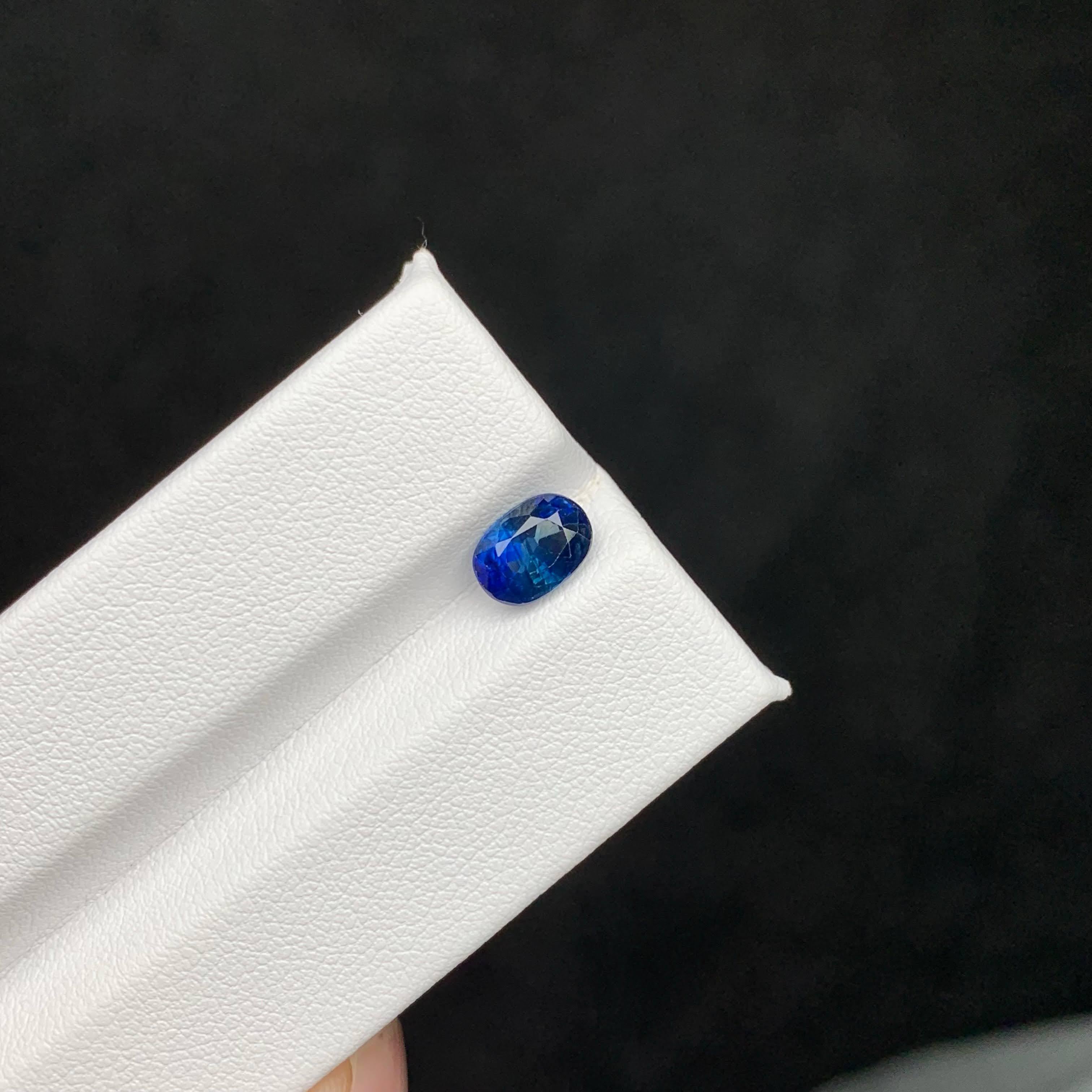 1.60 Carat Natural Loose Soft Blue Sapphire Stone Oval Cut Africa Gemstone For Sale 5