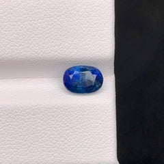 1,60 Karat Natürlicher Loser Weicher Blauer Saphir Stein Oval Schliff Afrika Edelstein