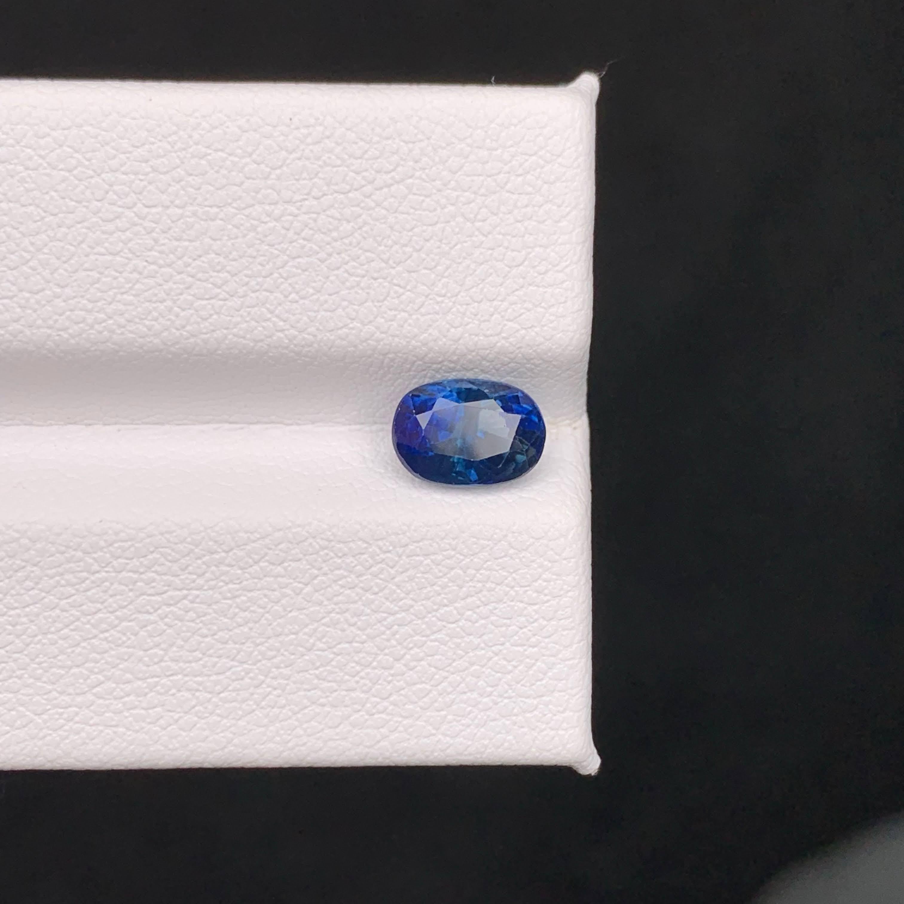 1.60 Carat Natural Loose Soft Blue Sapphire Stone Oval Cut Africa Gemstone For Sale 2