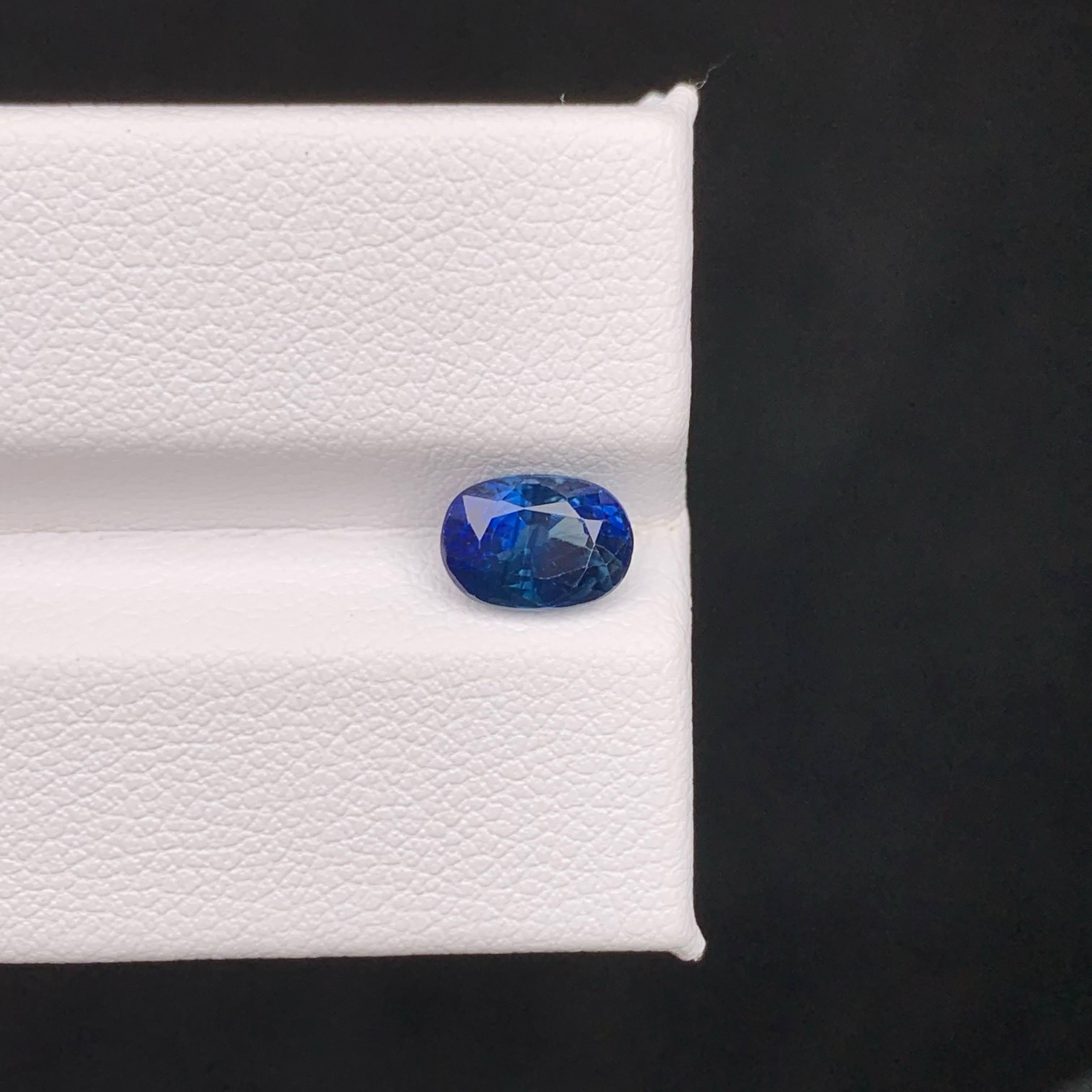 1.60 Carat Natural Loose Soft Blue Sapphire Stone Oval Cut Africa Gemstone For Sale 4