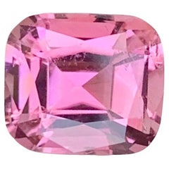 1.60 Carat Natural Loose Soft Pink Tourmaline Cushion Shape Gem