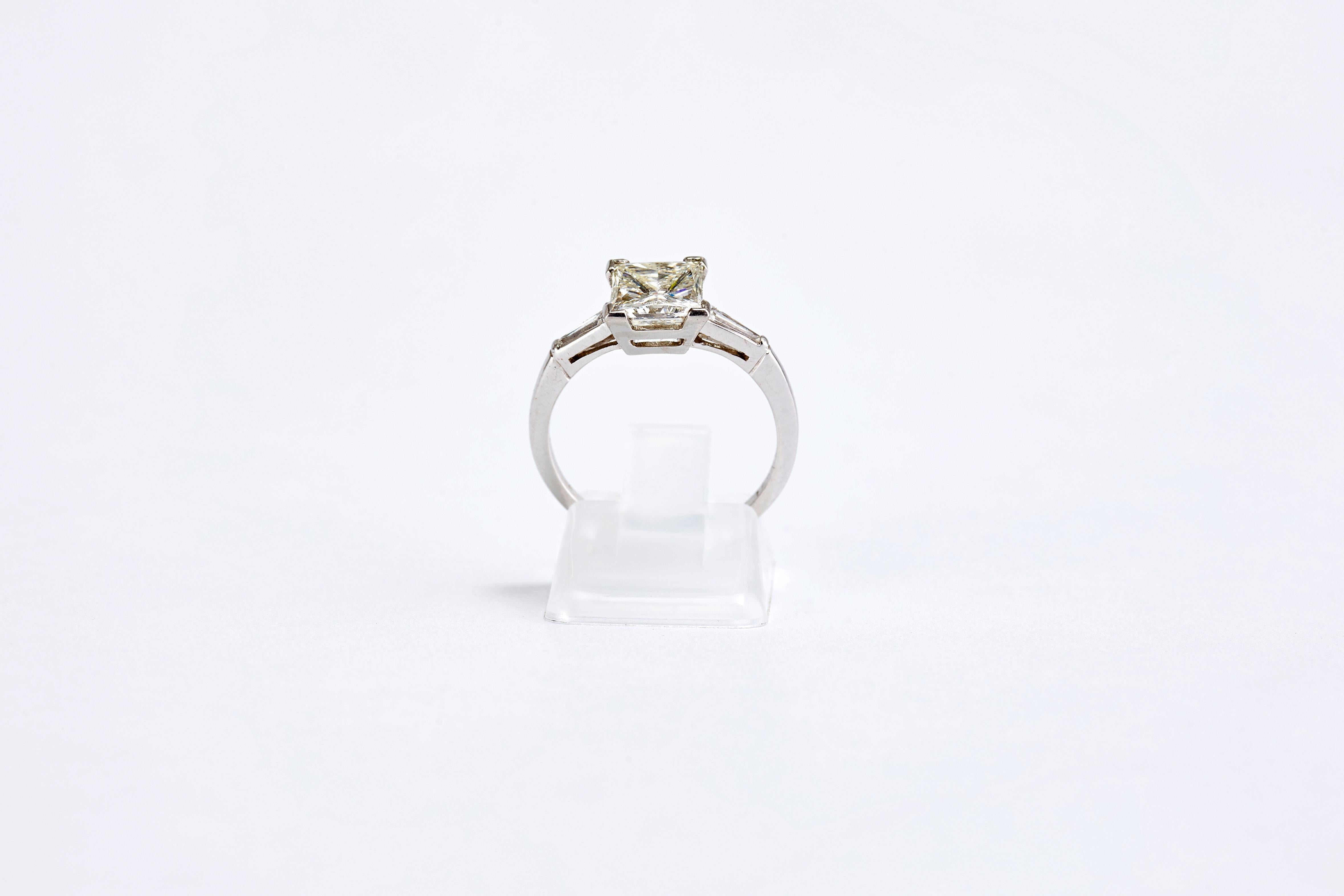 3 square diamond engagement rings
