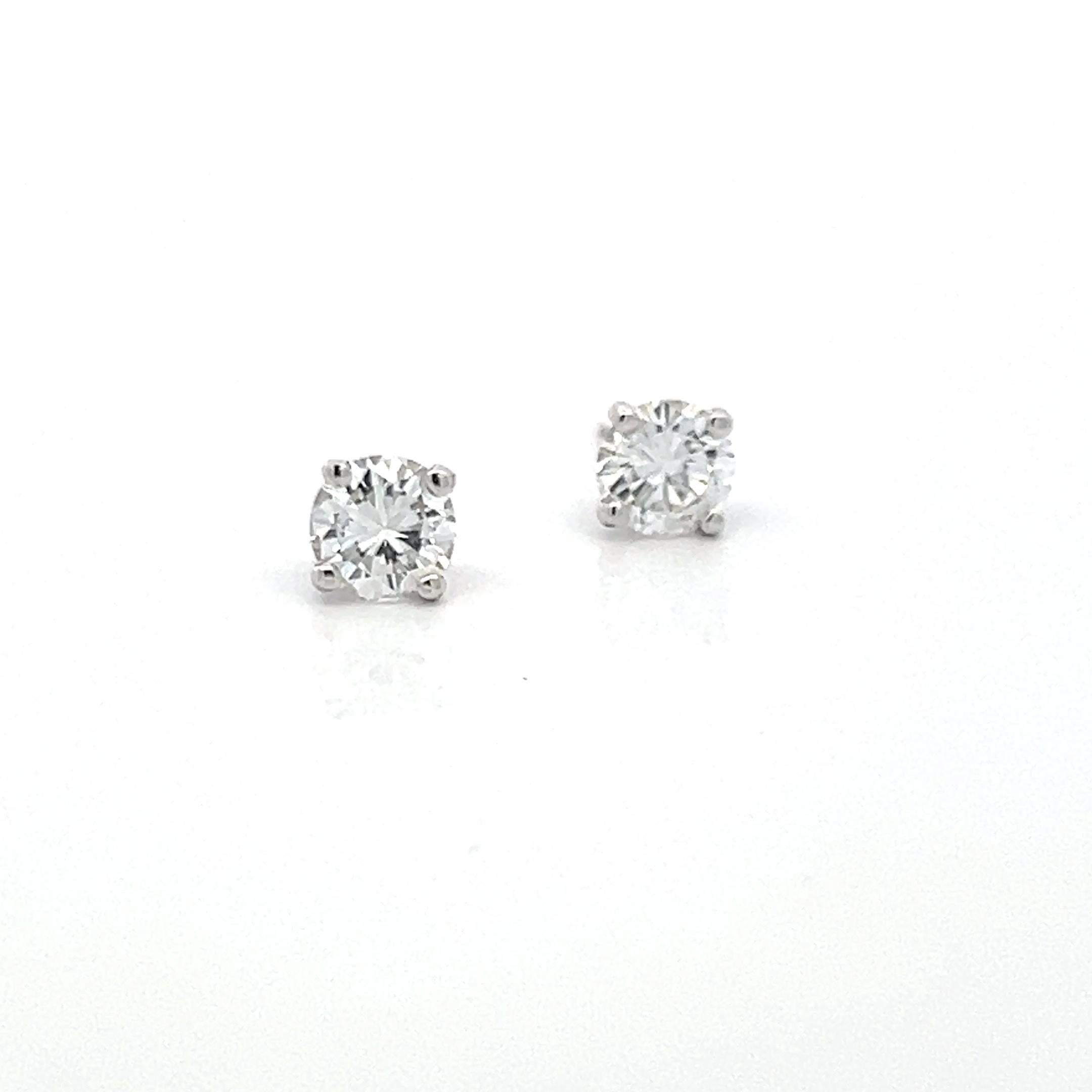 1,60 Karat Runder Brillant E VS2 Diamant-Ohrstecker aus 18 Karat Weißgold Damen im Angebot