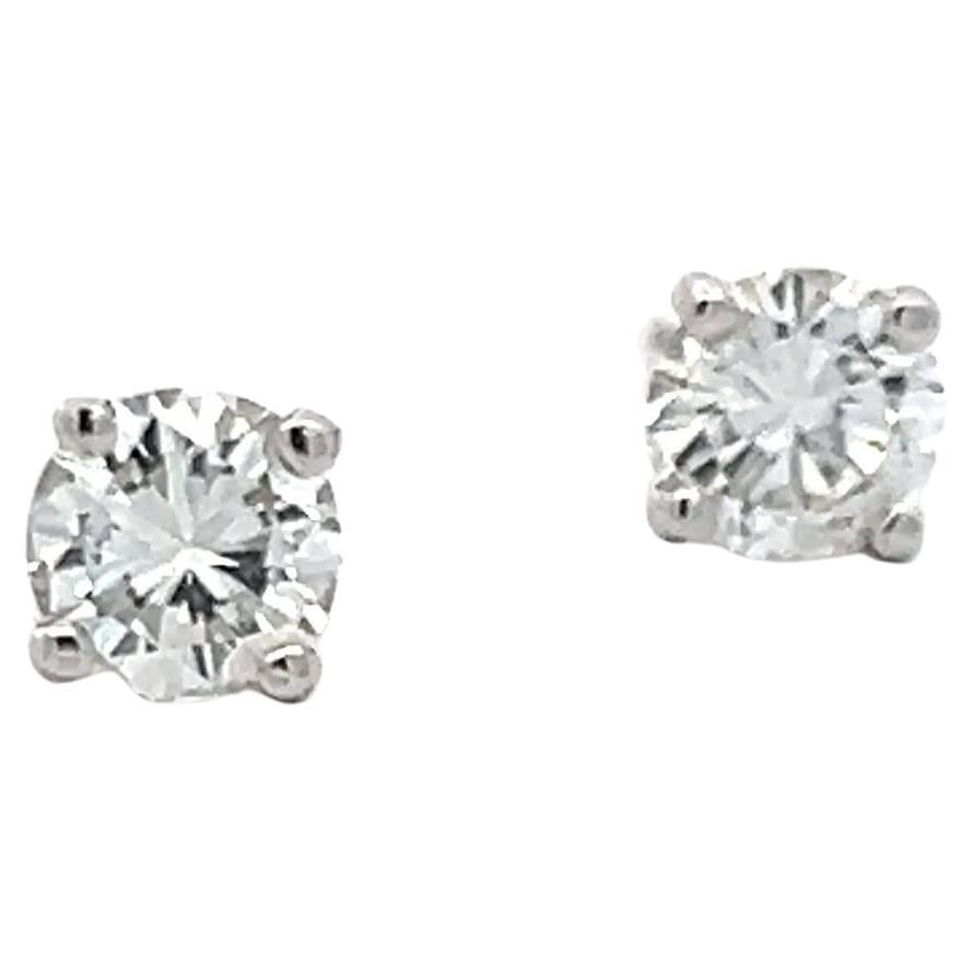 1,60 Karat Runder Brillant E VS2 Diamant-Ohrstecker aus 18 Karat Weißgold