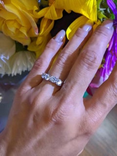 1.60 Carat Round Cut 4-Stone Diamond Band Shared Prong