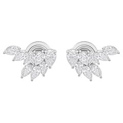 1,60 Karat SI/H Birnenförmige Diamant-Ohrstecker 14 Karat Weißgold Schmuckschmuck