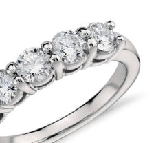 1.60 Carats Diamonds Eternal Diamond Platinum 5 Stone Ring