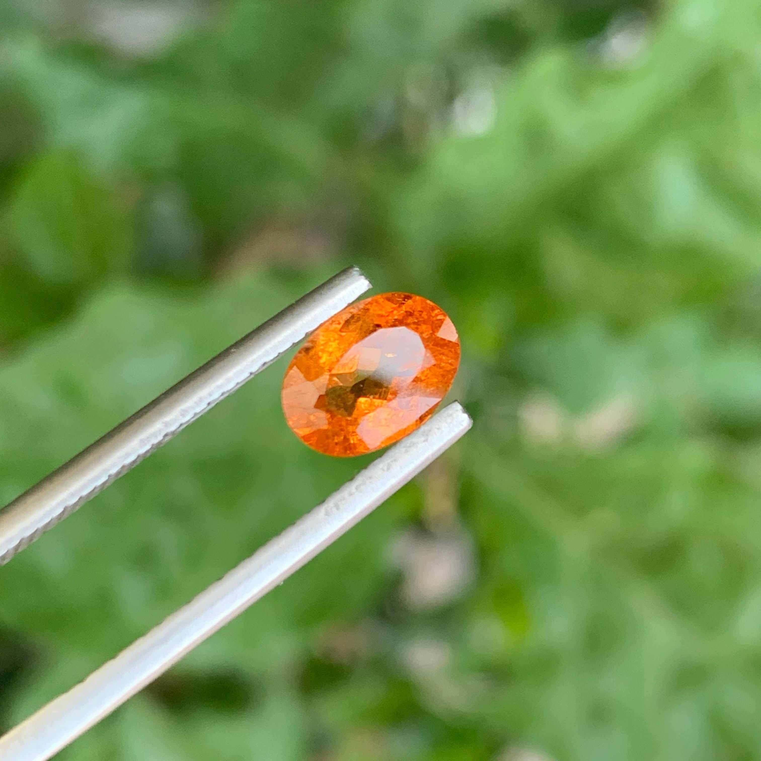 1,60 Karat Fanta Granat Stein Ovalschliff Natürlicher Afrikanischer Edelstein im Angebot 3