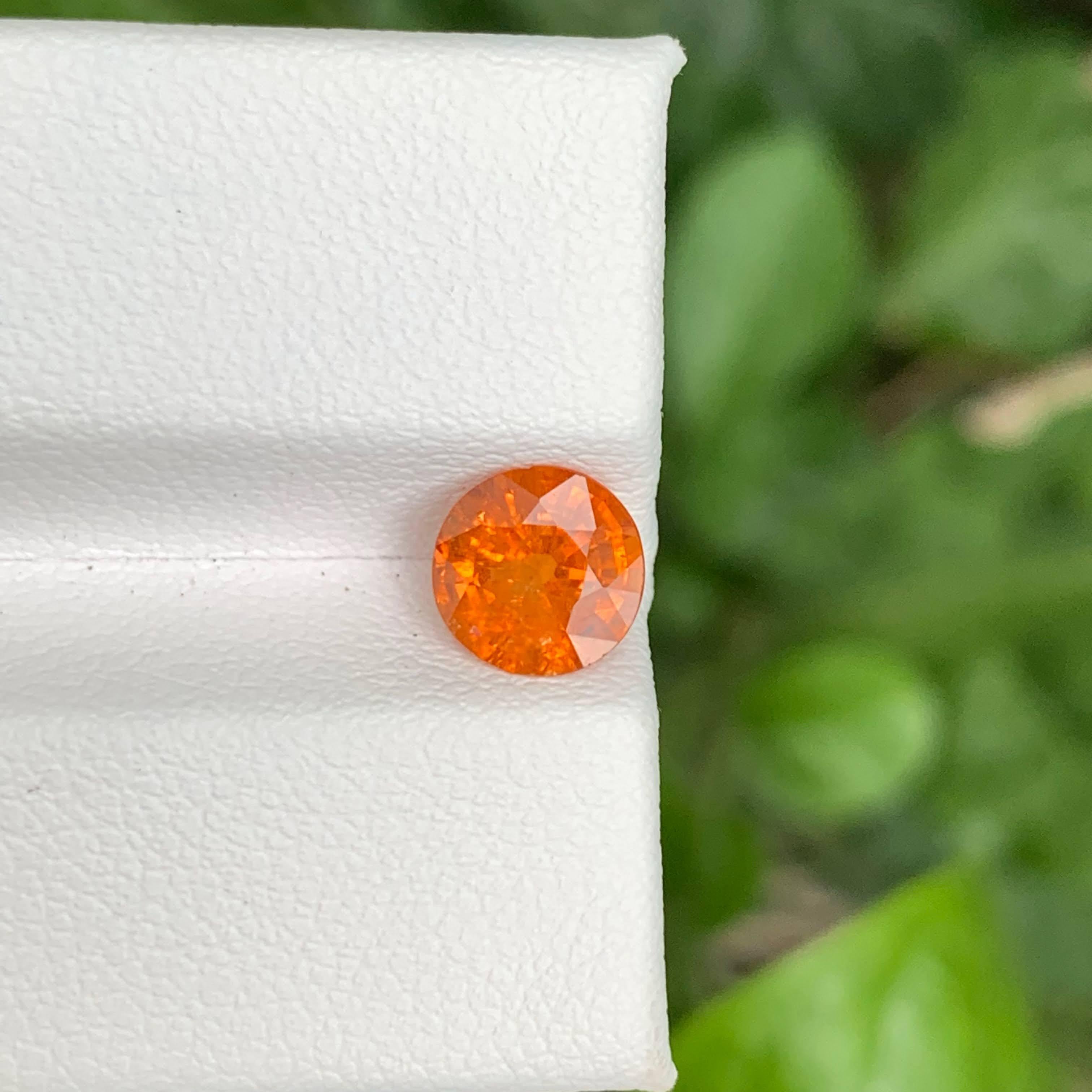 1.60 Carats Fanta Garnet Stone Round Cut Natural African Gemstone Neuf - En vente à Bangkok, TH