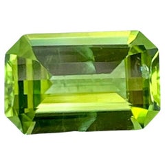 1.60 carats Green Peridot Stone Custom Precision Cut Pakistani Gemstone