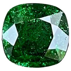 1.60 carats Green Tsavorite Garnet Stone Cushion Cut Kenyan Gemstone