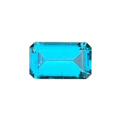 1.60 Carats Natural Blue Emerald Cut Tourmaline Loose Gemstone for Jewellery
