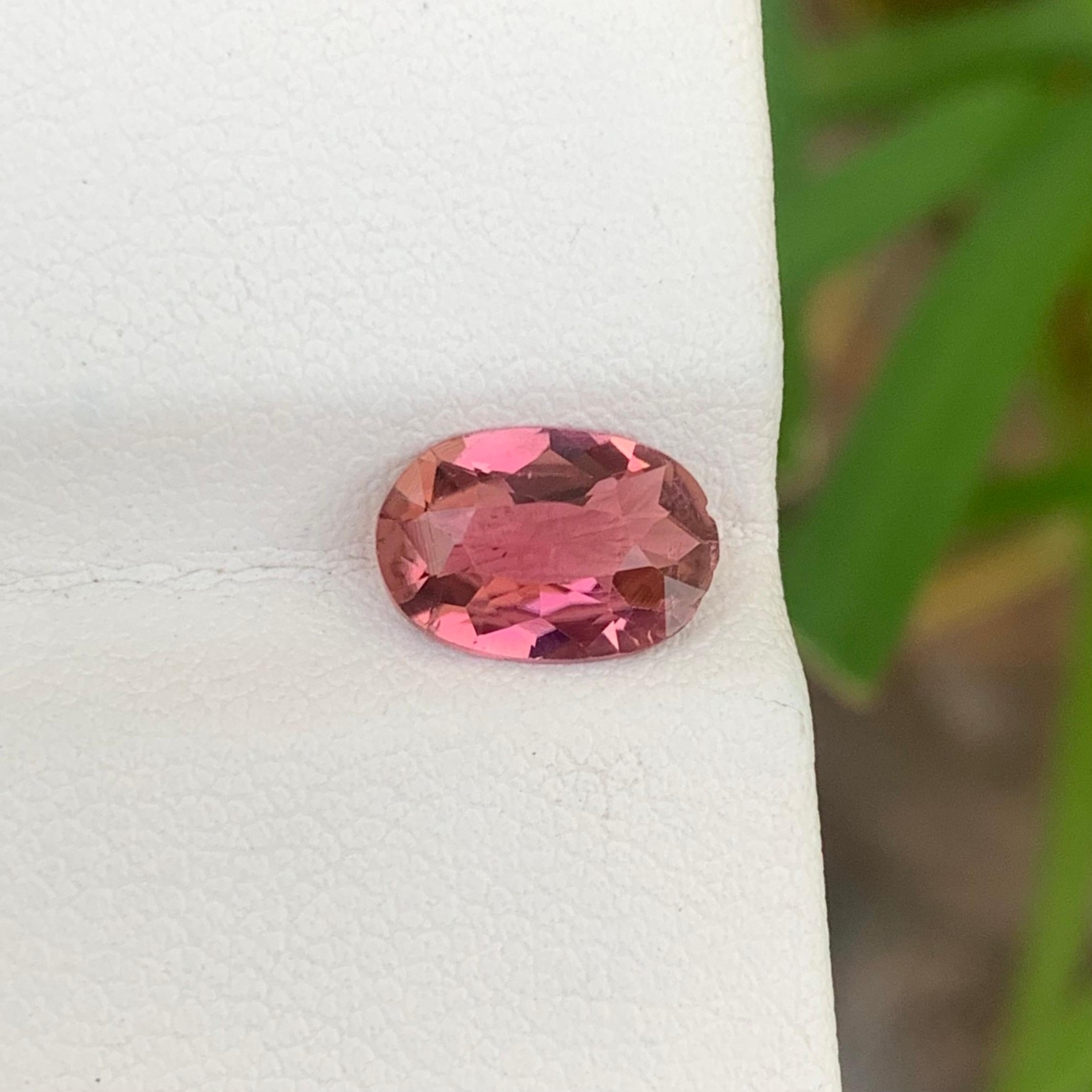 Faceted Tourmaline 
Weight: 1.60 Carats 
Dimension: 9.7x6.7x3.8 Mm
Origin: Africa
Shape: Oval
Color: Pink
Treatment: Non
Certificate: On Client Demand
Tourmaline is a captivating and versatile mineral that belongs to a complex group of boron