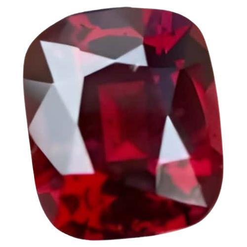 1.60 Carats Red Burmese Loose Spinel Stone Fancy Cushion Cut Natural Gemstone For Sale