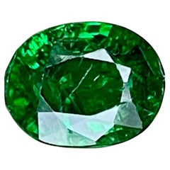 1.60 carats Vert Tsavorite Garnet Stone Oval Cut Kenyan Gemstone