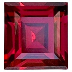1.60 Carats Soft Red Loose Garnet Stone Square Cut Natural African Gemstone