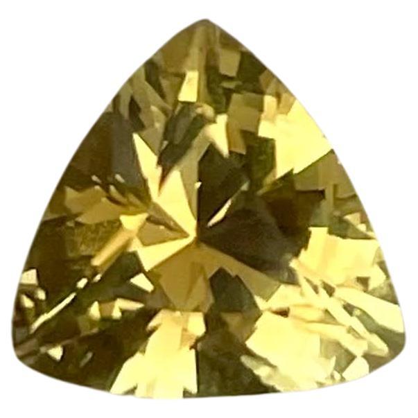 1.60 Carats Yellow Chrysoberyl Stone Trilliant Cut Natural Sri Lankan Gemstone For Sale