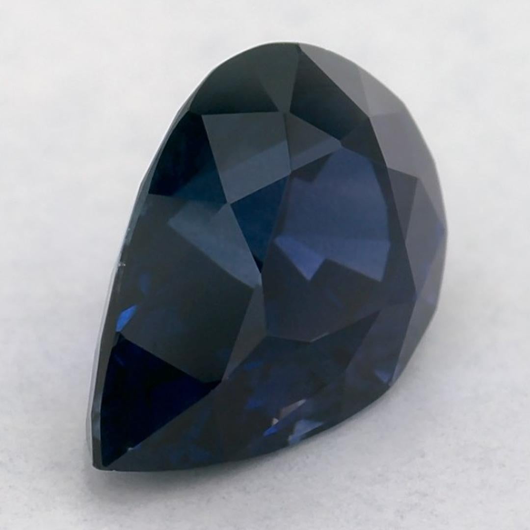 Taglio a goccia 1.60 carati di zaffiro blu a forma di pera sciolto in vendita