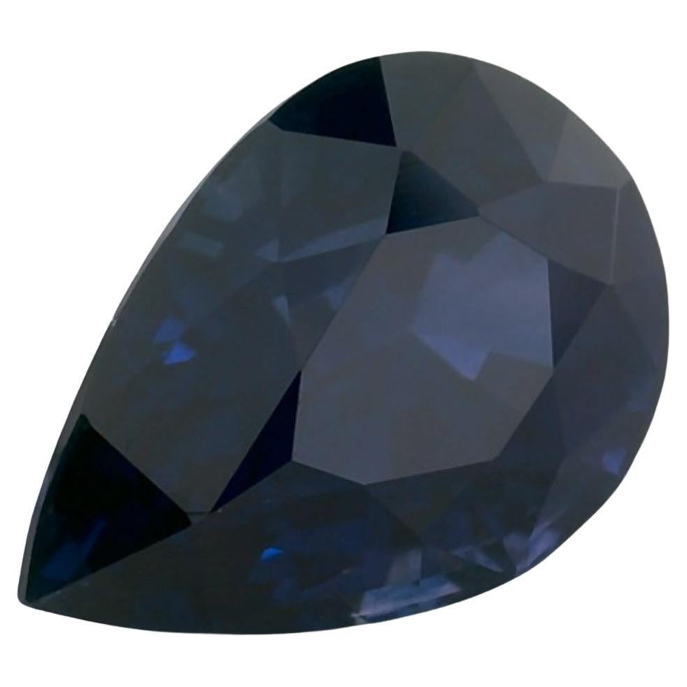 1.60 Karat Blauer Saphir Birne Loser Edelstein
