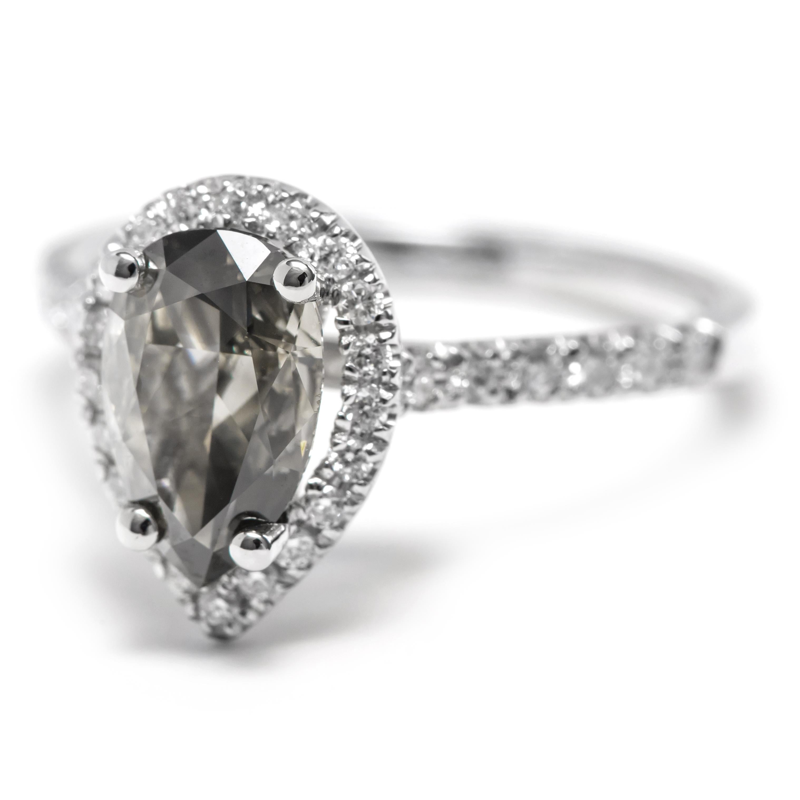 fancy grey diamond ring