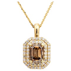 1.60 ct Natural Fancy Orangy Brown Diamond Pendant, No Reserve Price