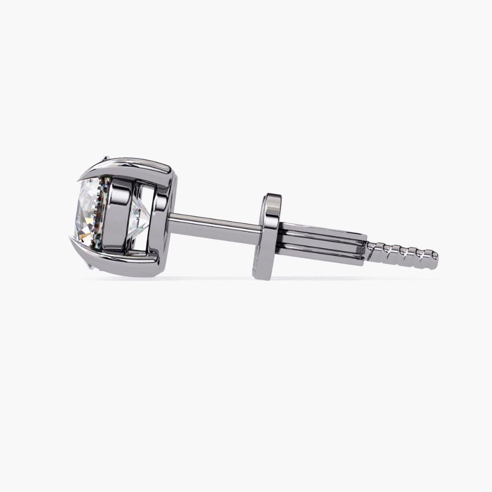 1.60 Ctw Single Solitaire Diamond Earring 14K Gold For Sale 10