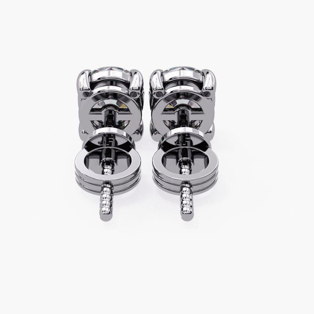 1.60 Ctw Single Solitaire Diamond Earring 14K Gold For Sale 11