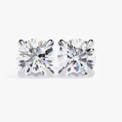 1.60 Ctw Single Solitaire Diamond Earring 14K Gold