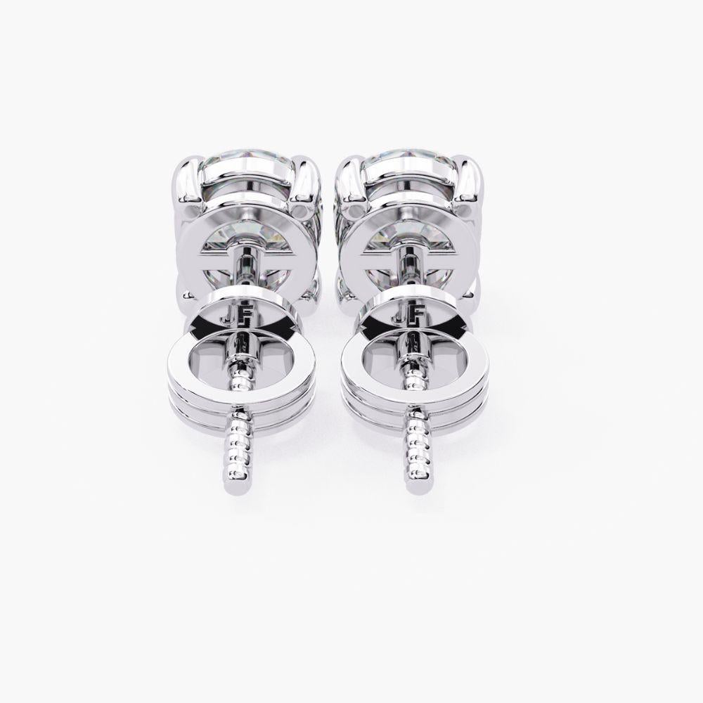 1.60 Ctw Single Solitaire Diamond Earring 14K Gold In New Condition For Sale In New York, NY