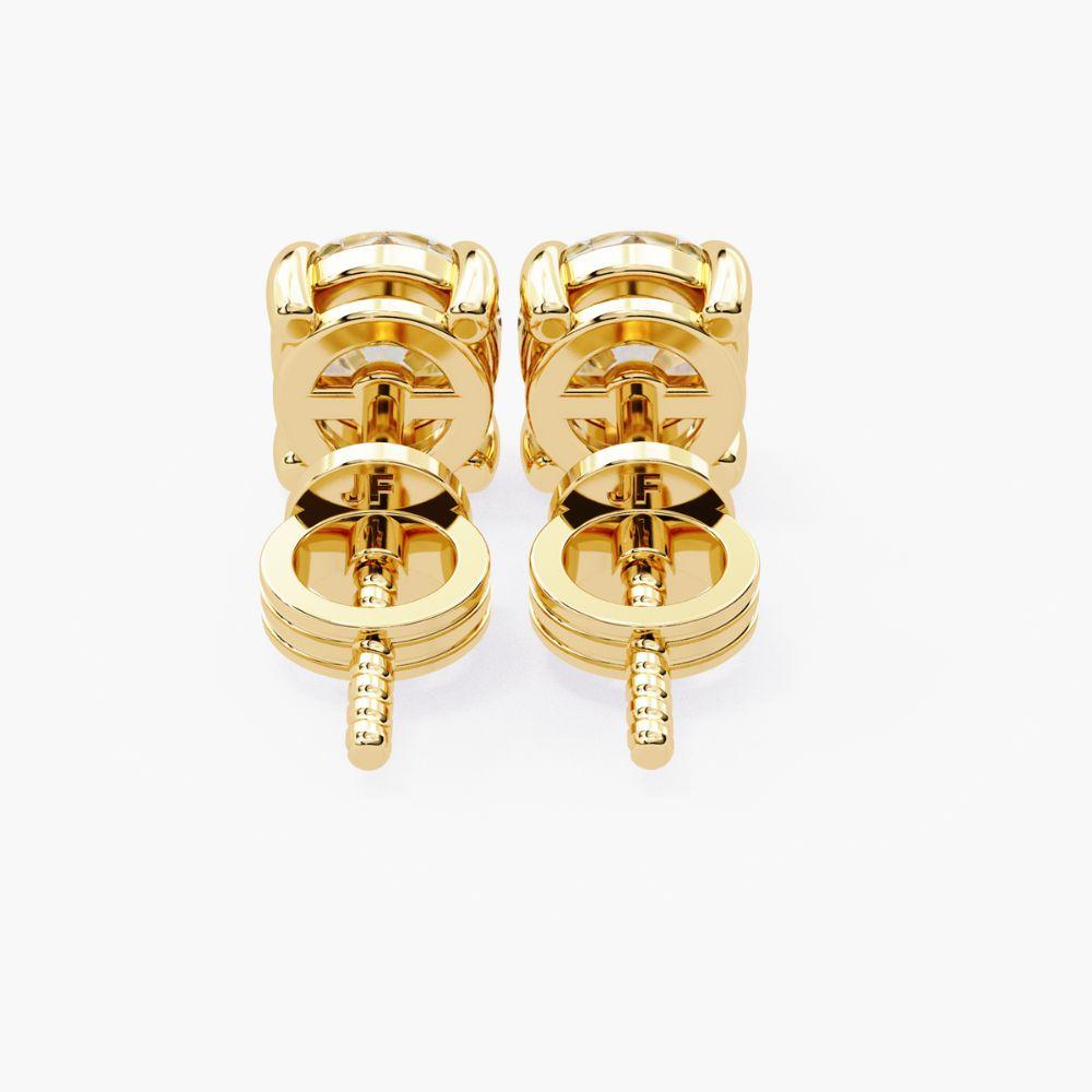 1.60 Ctw Single Solitaire Diamond Earring 14K Gold For Sale 3