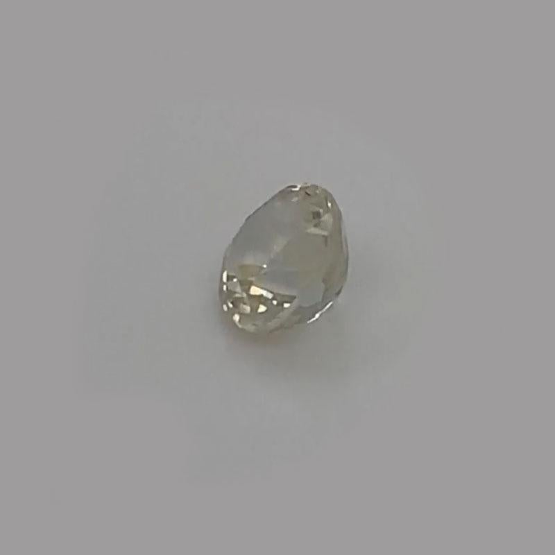 Cushion Cut 1.60 Cushion Shape Very Light Yellow Sapphire GIA Certified Unheated For Sale