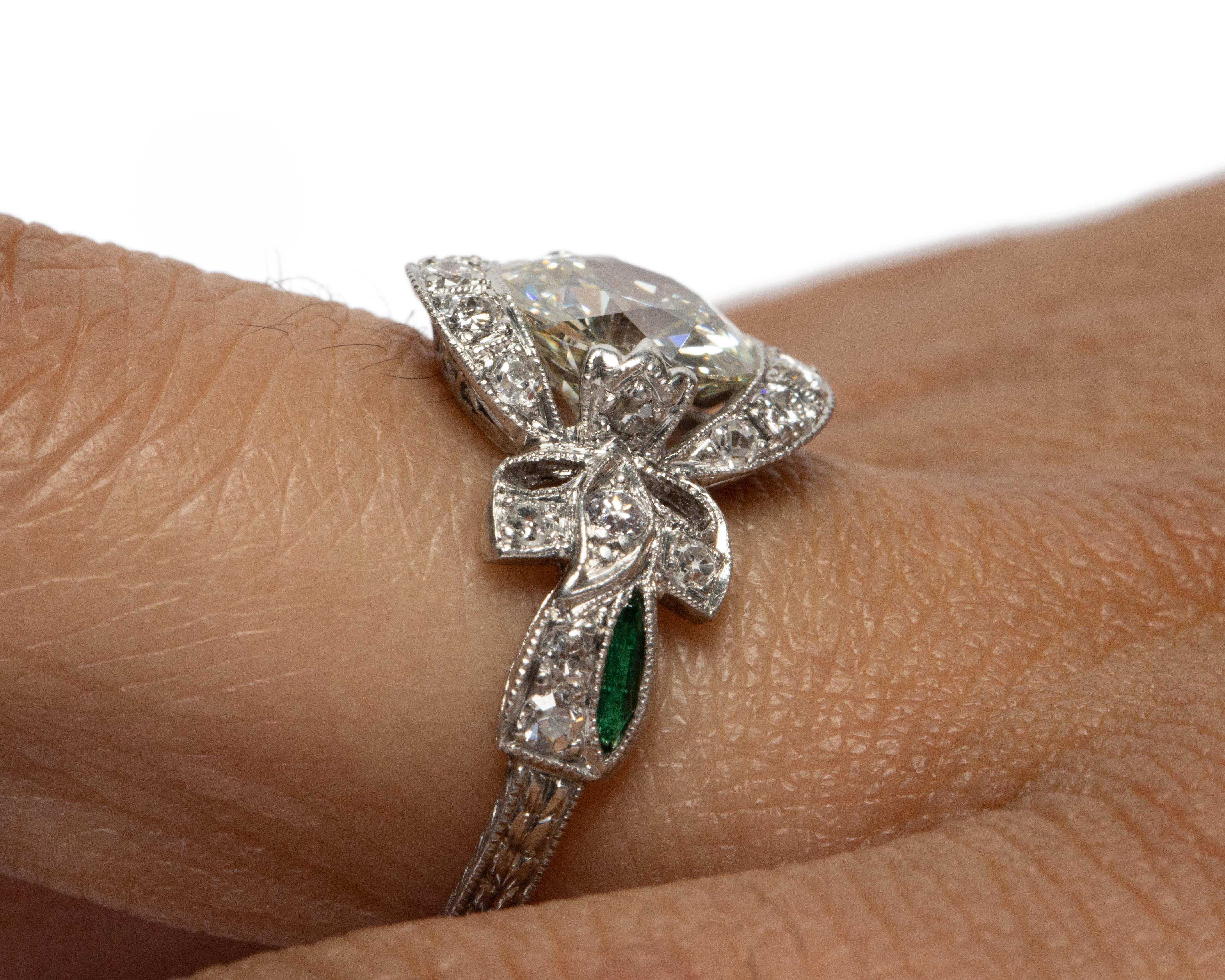 1.60 GIA Certified Carat Diamond Platinum Engagement Ring 1