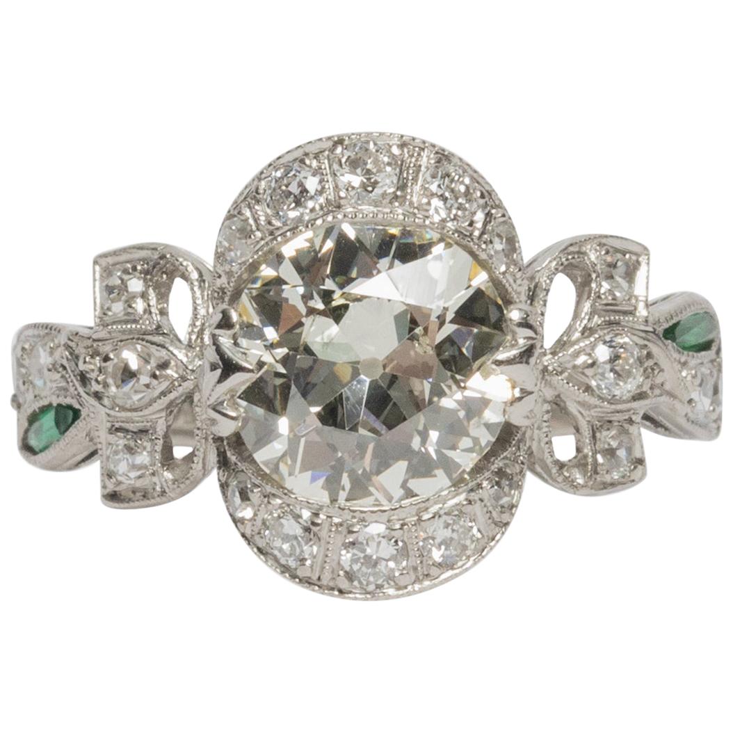 1.60 GIA Certified Carat Diamond Platinum Engagement Ring