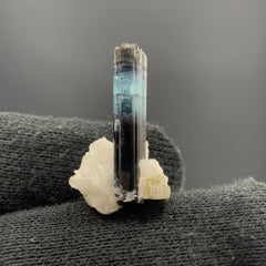 16.00 Carat Glamorous Bi Color Tourmaline With Albite From Kunar, Afghanistan