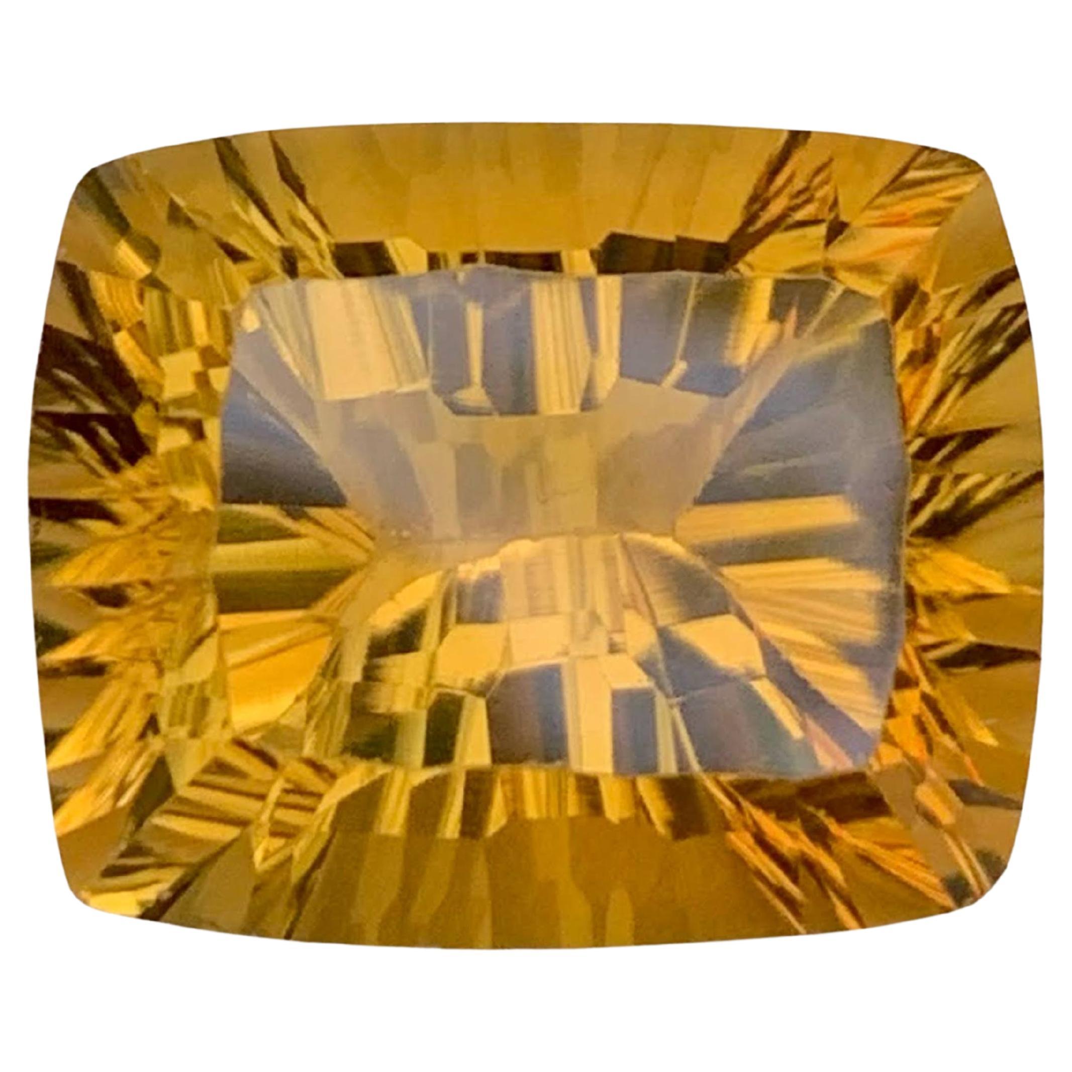 16,00 Carati Splendidamente sfaccettato Citrino d'oro Fancy Cushion Cut Africa Gemstone