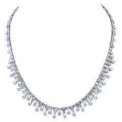 Collar de oro de 18 quilates con diamantes naturales de 16,00 quilates