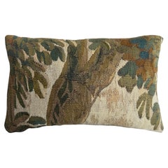 1600s. Antique Brussels Verdure Tapestry Pillow