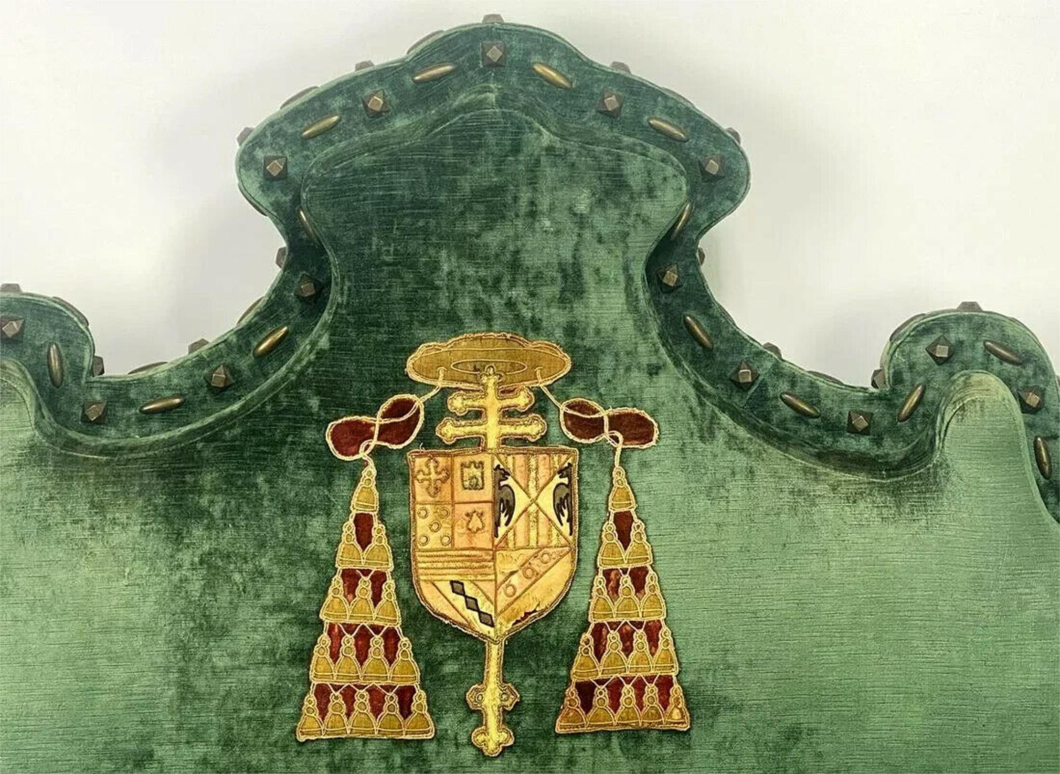 18th Century and Earlier 1600's Antique Northern  Italian Walnut, Upholstered, Settee Canape, Green Sofa!