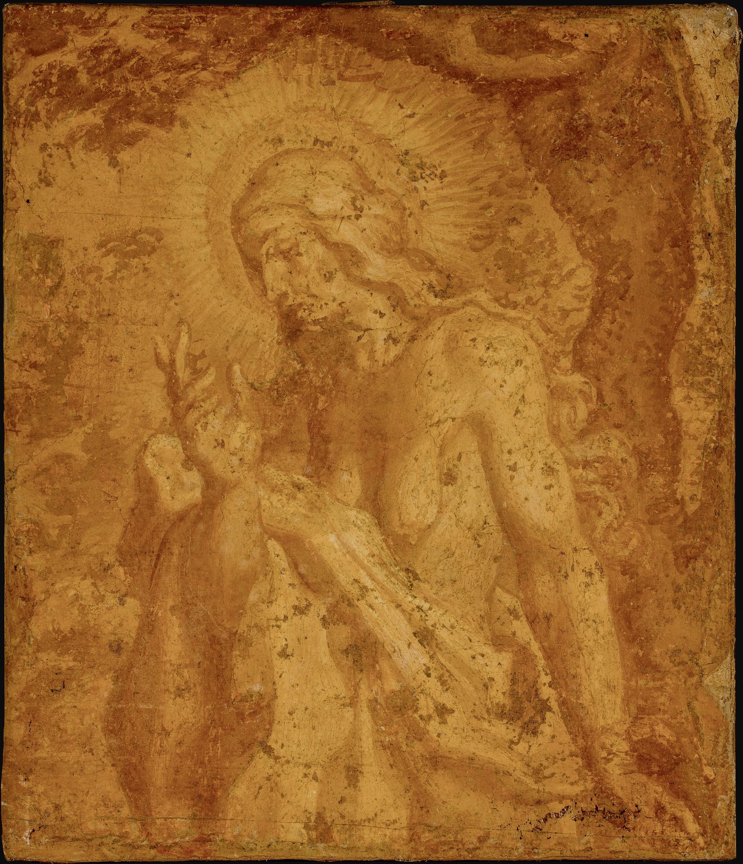 1600er Guercino Anhänger italienische religiöse Malerei (18. Jahrhundert und früher) im Angebot