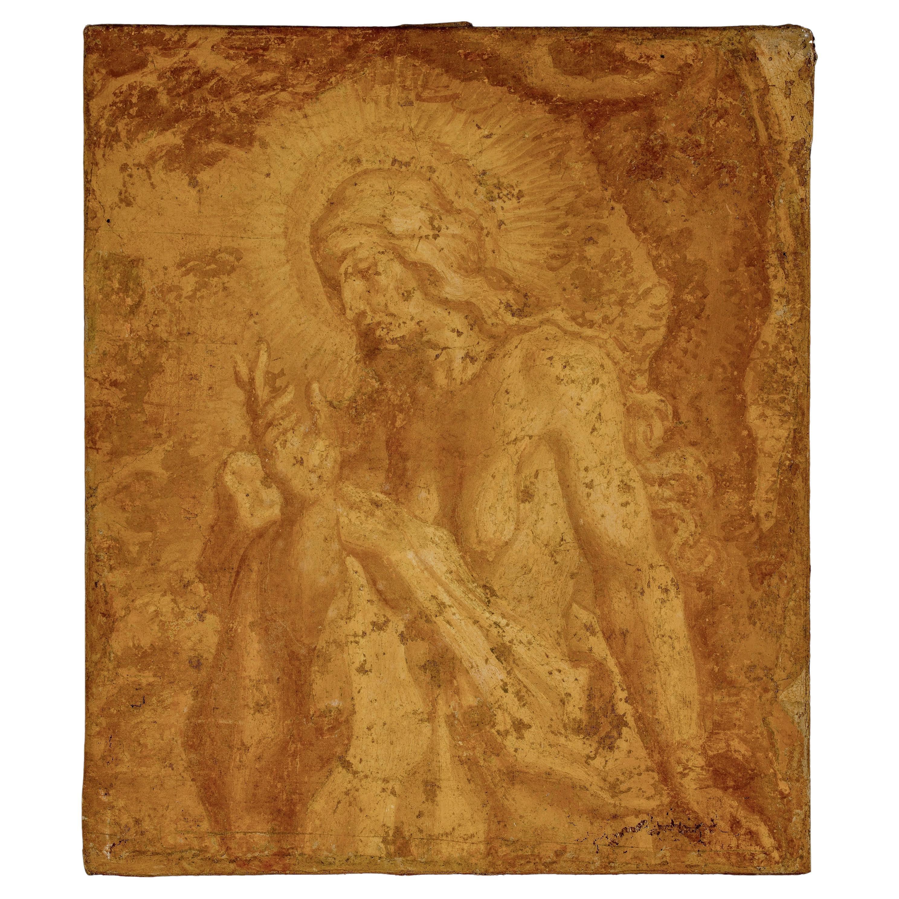 1600s Guercino Follower Italian Religious Painting