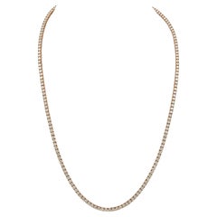 Spectra Fine Jewelry, 16.01 Carat Diamond Tennis Necklace in Rose Gold