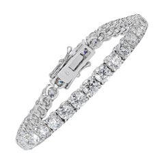 16.02ct Round Brilliant Cut Diamond Tennis Bracelet