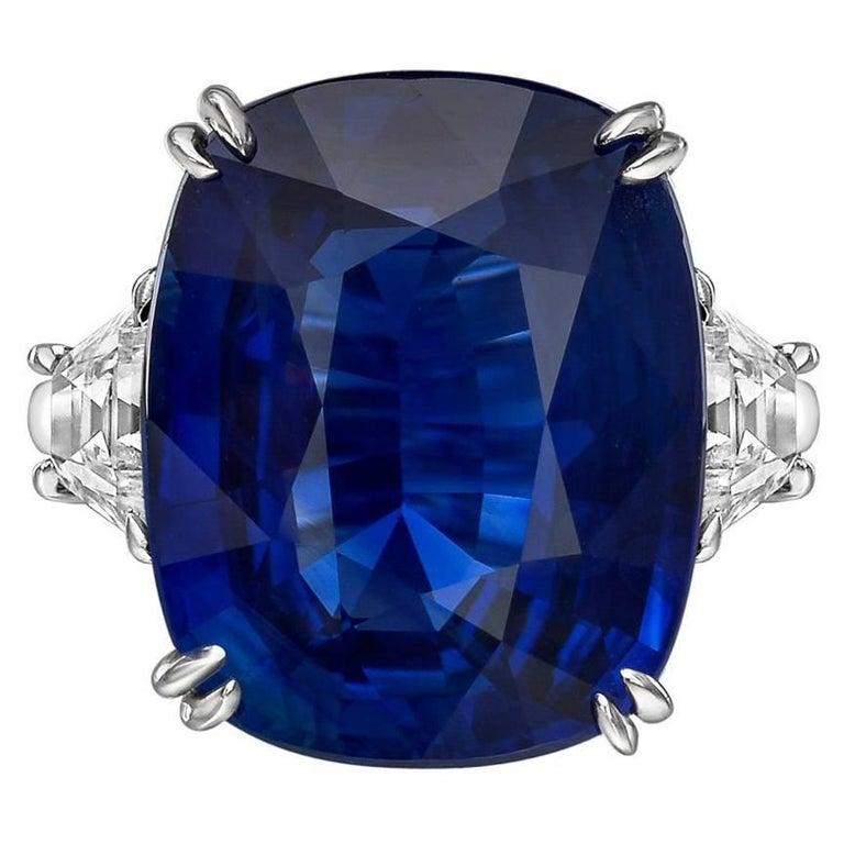 16.04 Carat Ceylon Sapphire Diamond Ring For Sale at 1stDibs | ceylon ...