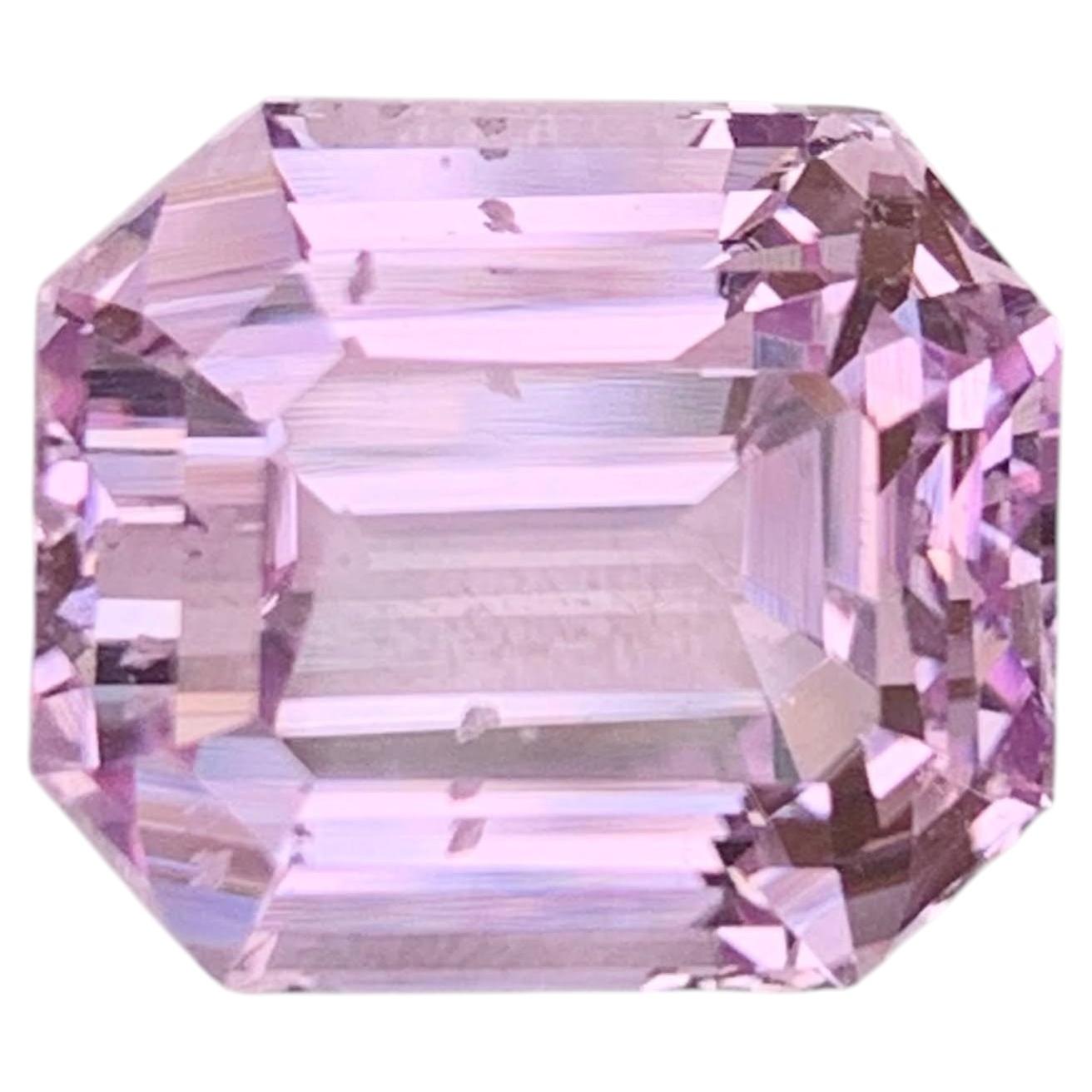 16.05 Carat Natural Loose Pink Kunzite Stone Emerald Cut Afghan Gemstone