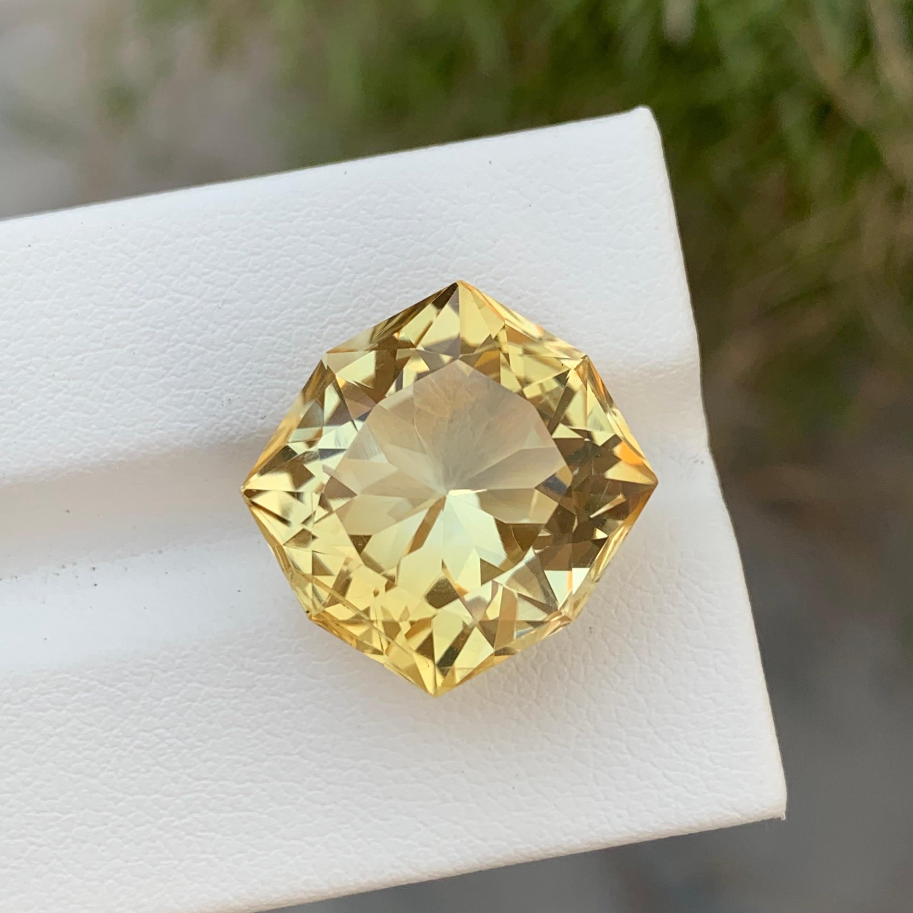 16.05 Carat Natural Loose Yellow Citrine Octagon Shape Gem For Necklace  5