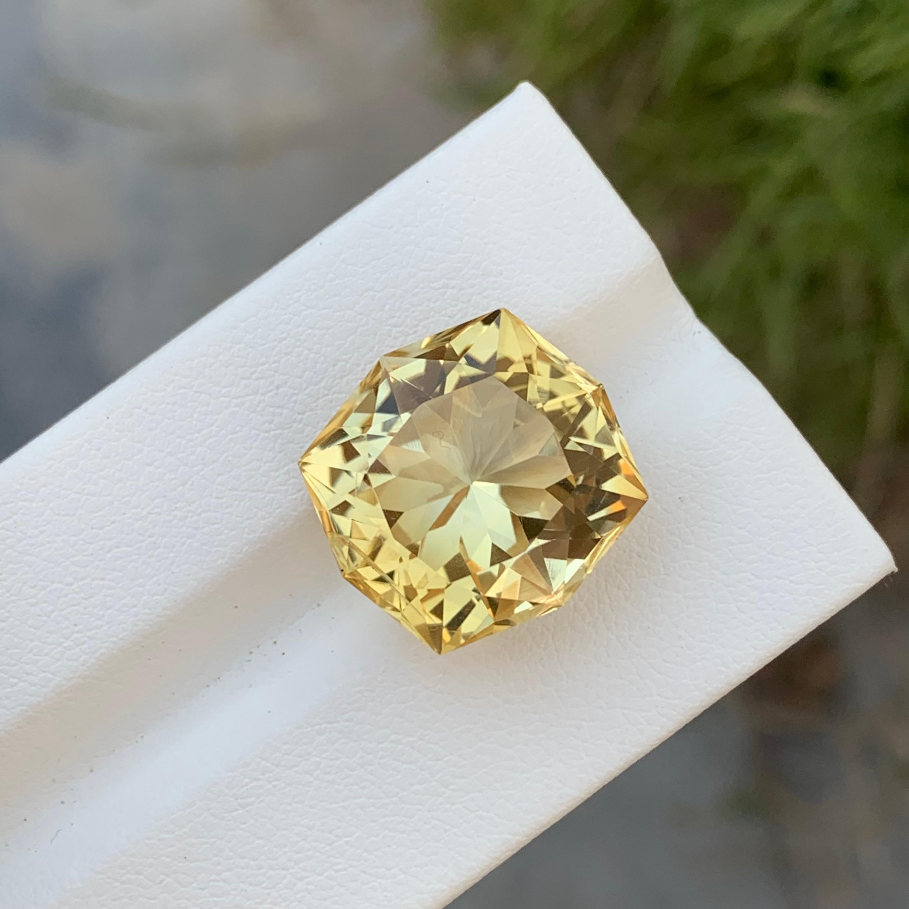 Loose Citrine
Weight: 16.05 Carats
Dimension: 17 x 16.2 x 10.9 Mm
Origin: Brazil
Colour: Yellow 
Treatment: Non
Certficate: On Demand
Shape: Octagon 


Citrine, a radiant and versatile gemstone, enchants with its warm, golden hues and remarkable