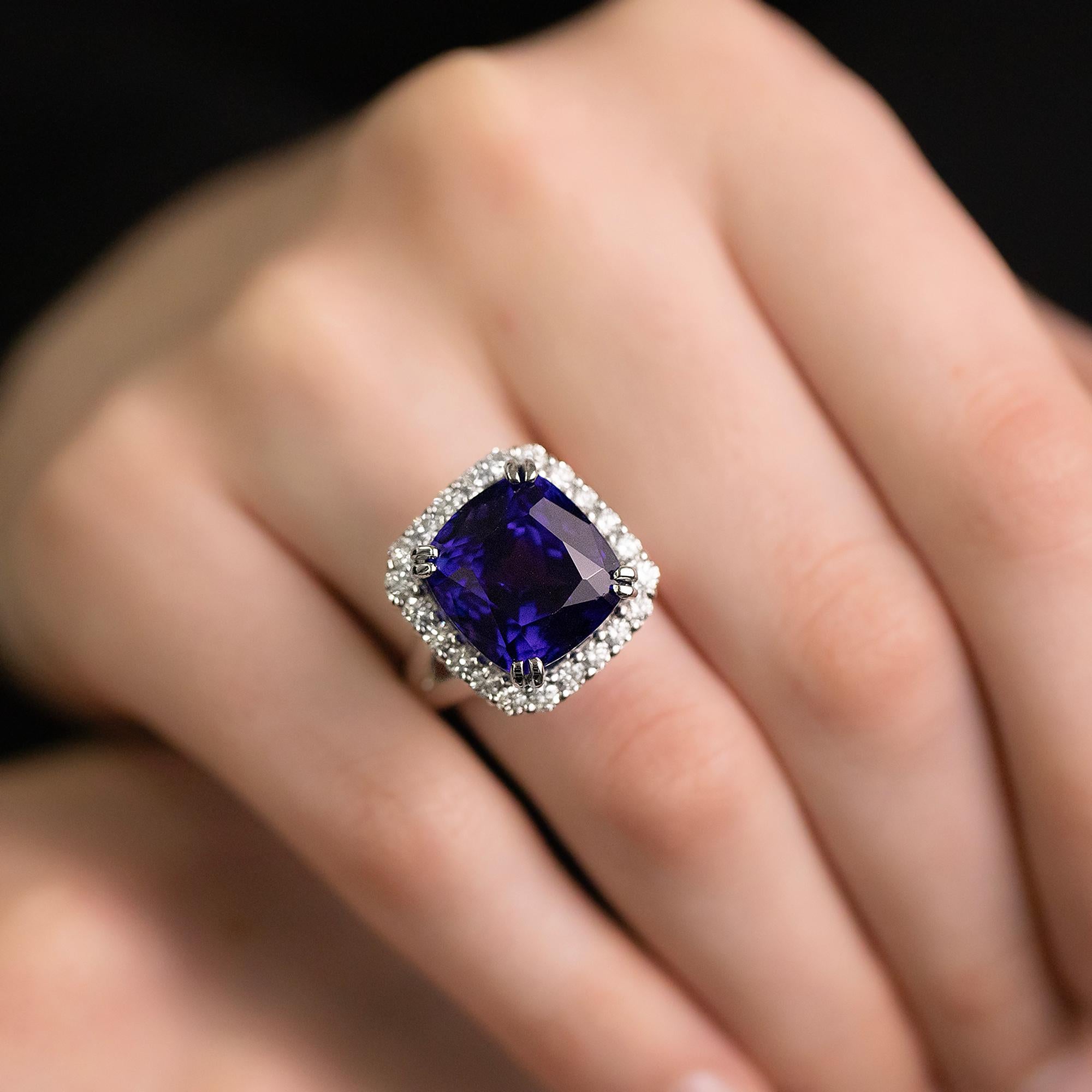 Deepest blue, deep from the Earth. An homage to the union between land and sky, the bold and the blue, under a crown of sparkling cloud, Kilimanjaro showcases the essence and rarity of tanzanite gemstones. 
A symbol of vitality, intuition, and new