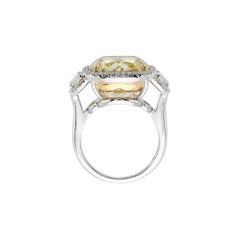 16.06 Carat Cushion Statement Fancy Yellow 18K Gold Rare Fancy-Color Splendour