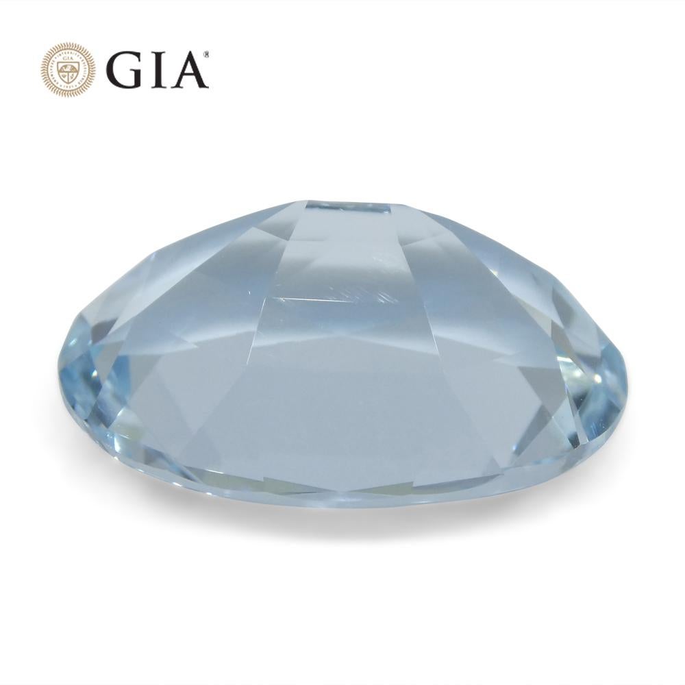 16.06ct Oval Blue Aquamarine GIA Certified Brazil Unheated  For Sale 1