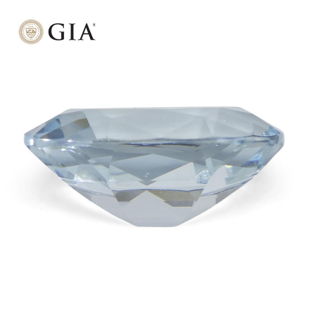 16.06ct Oval Blue Aquamarine GIA Certified Brazil Unheated For Sale 4